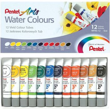Pentel Arts Water Colours 12 Colorsbox Wfrs12