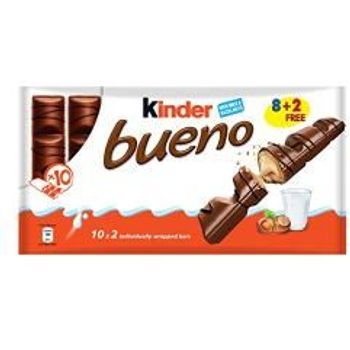 Kinder Bueno Milk Chocolate Covered Wafer With Milky And Hazelnuts 10 x 43g