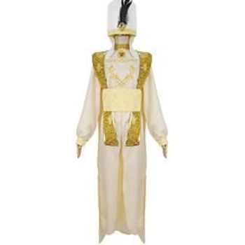 Mens Arabian Prince Deluxe Costume Full Set With Feather Hat 2xl A