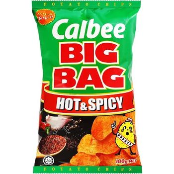Calbee Big Bag Potato Chips Hot And Spicy 180g
