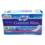 SOFY UNSCENTED PURE STYLE COMFORT ULTRA SLIM PANTYLINER 140MM 40S