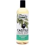 Vermont Castile Soap Peppermint Gentle Liquid Soap For Sensitive Skin Natural Body Wash Organic Hair Shampoo For Oily Hair Aloe Castile Soap For Men Women 16oz