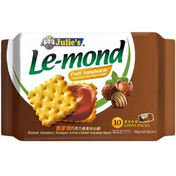 Julie's Le-mond Puff Sanwich Chocolate Hazelnut Cream 180g