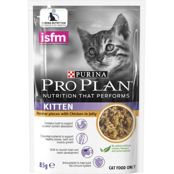 Pro Plan Wet Kitten Food Chicken Tender In Jelly 85g