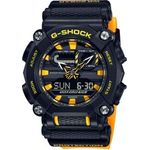 Casio Shock Resin Band Analog Digital Watch For Women Black And Orange