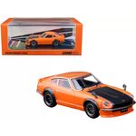 Inno Models Nissan Fairlady Z S30 RHD Orange with Carbon Hood 1/64 Diecast Model Car