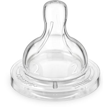Philips Avent Babys Classic Silicone Teat 2 Pack