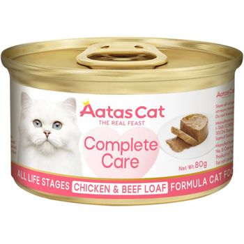 Aatas Cat Complete Care Chicken & Beef Loaf Cat Wet Food 80g