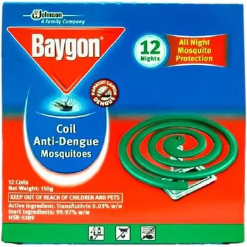 Baygon Mosquito Coil Anti Dengue 12pcs