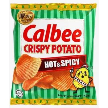 Calbee Crispy Potato Chips Hot & Spicy 72g
