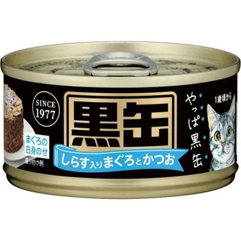 Aixia Kuro-Can Mini Tuna And Skipjack Tuna with Whitebait Canned Cat Food 80g