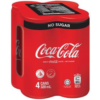 Coca Cola Zero Sugar Can 4pcs 320ml