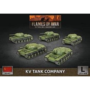 Battlefront Miniatures Flames of War Late War Soviet KV-8 Tank Company SBX73
