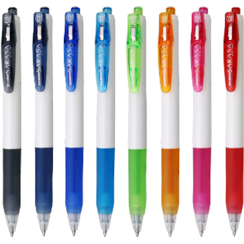 Zebra White Sarasa Clip Gel Pen 0.38mm