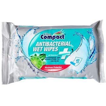 Ultra Compact Antibacterial Wet Wipes 40 sheets