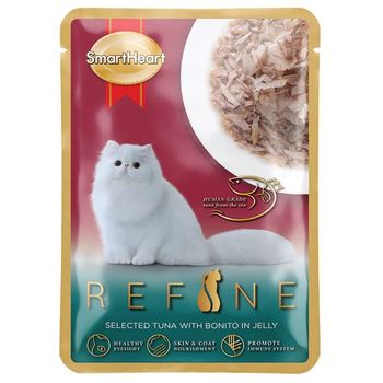 SmartHeart Cat Pouch Refine Selected Tuna with Bonito in Jelly 70g