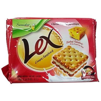 Samudra Lex Cream Sandwich Biscuits Cheese Flavour 190g