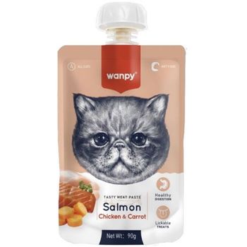 Wanpy Tasty Meat Paste Cat Salmon Chicken And Carrot 90g