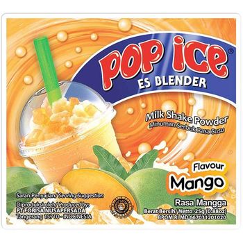 Pop Ice Milk Shake Powder Mango Flavor 25g