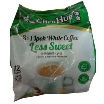 Chek Hup 3 in 1 Instant Ipoh White Coffee - Less Sweet 35gx12s