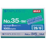 Max No.35-1M 26/6 Staples Pack of 2