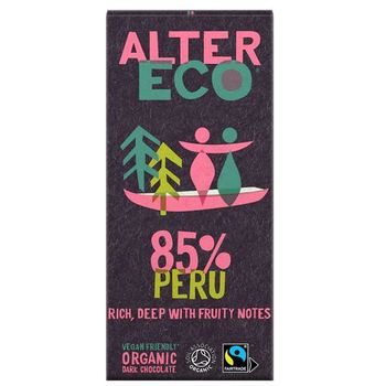 Alter Eco - Organic Dark Chocolate, Dark Chocolate 85% Cacao Peru (100g)