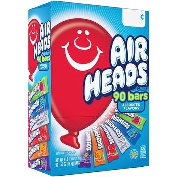 Airheads Individually Wrapped Fruit Candy Variety Gravity Feed Box 90 Count