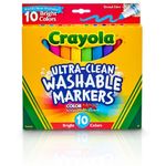 Crayola Ultra-Clean Washable Markers Broadline Bright (10ct)