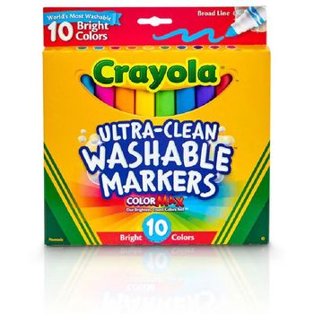 Crayola Ultra-Clean Washable Markers Broadline Bright (10ct)