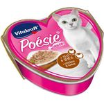 Vitakraft Cat Food Poesie Hearts Chicken And Turkey In Sauce Tray 85g