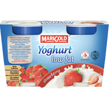 Marigold Low Fat Yoghurt Strawberry 130g
