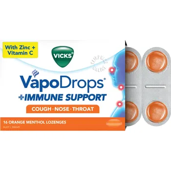Vicks VapoDrops Immune Support Orange 16pads