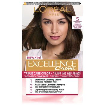 L'Oreal Excellence Light Brown Hair Colour Cream 5
