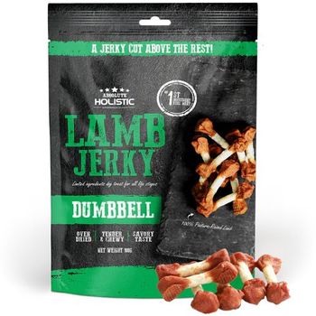 Absolute Holistic Lamb Jerky Dumbbell Dog Treats 100g