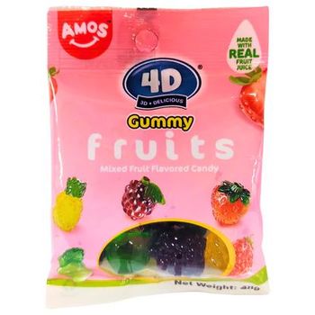 4D Gummy Fruits Flavors 48g