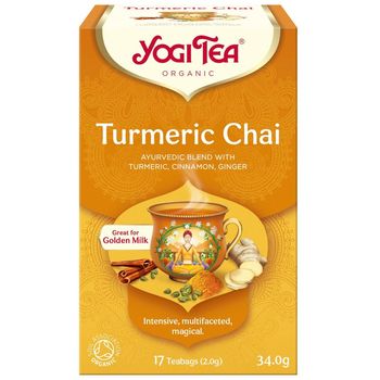 Yogi Tea - Ayurvedic Blend, Organic Turmeric Chai Tea (17 teabags)