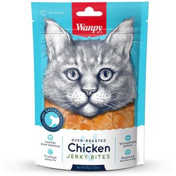 Wanpy Cat Oven-Roasted Chicken Jerky Bites 80g