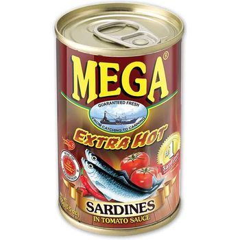 Mega Sardines In Tomato Sauce Extra Hot 155g