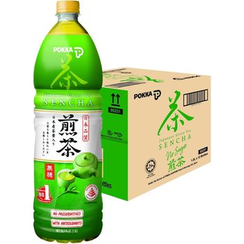 Pokka Sencha No Sugar Tea 12 x 1.5L
