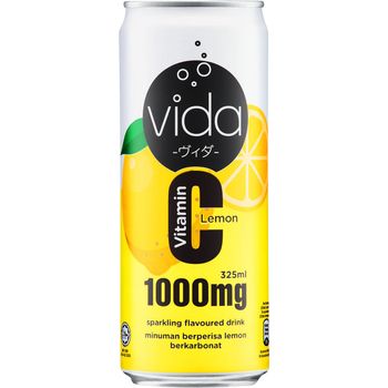 Vida C Vitamin Lemon Sparkling Flavoured 325ml