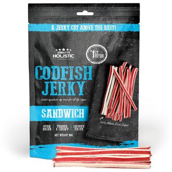 Absolute Holistic Codfish Jerky Sandwich Dog Treats 100g