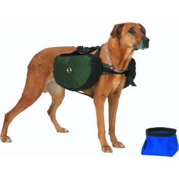 Stansport Saddle Bag For Dogs Blue With Black Trim 13"l X 10" W