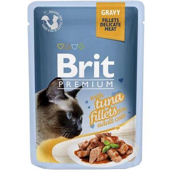 Brit Premium Adult Tuna Fillet in Gravy Wet Cat Food 85g