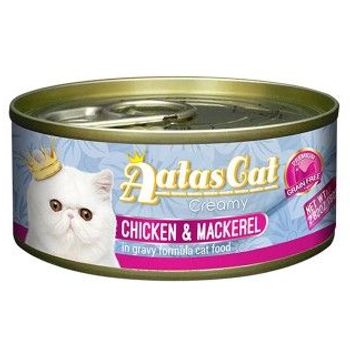 Aatas Cat Canned Food Creamy Chicken And Mackerel 80g