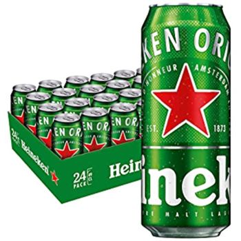 Heineken Lager Beer Can 24 x 490ml