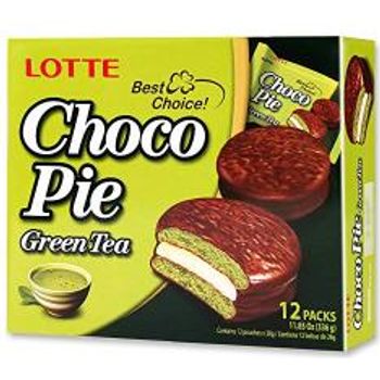 Lotte Choco Pie Green Tea 12 Individual Pack