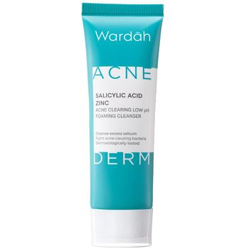 Wardah Acnederm Salicylic Acid Zinc Acne Clearing Low pH Foaming Cleanser 100ml