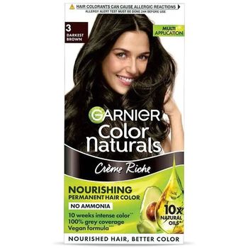 Garnier Color Nourishing Permanent Hair Color Shade 3 Darkest Brown 70ml Plus 60g