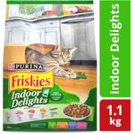 Friskies Delish Cat Dry Food Indoor Delights 1.1kg