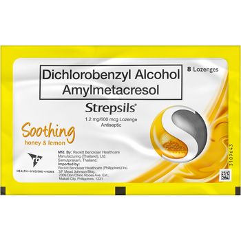 Strepsils Soothing Honey and Lemon Flavour 8pcs